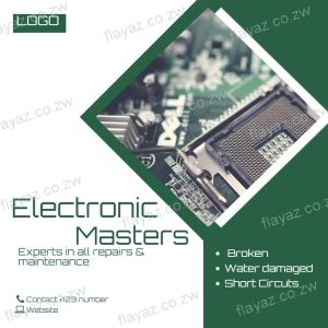 Electronic Repairs Green Square Flyer