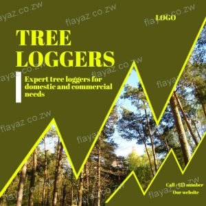 Green Yellow Tree Cutting Square Social Post