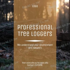 Simple Brown Overlay Tree Cutting Square Facebook Post