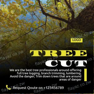 Bold Tree Cutting & Logging, Lumbering Overlay Square Social Post