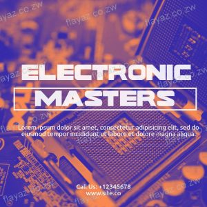 Electronic Repairs Bold Duotone Square Flyer