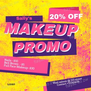 Makeup Saloon Promo Square