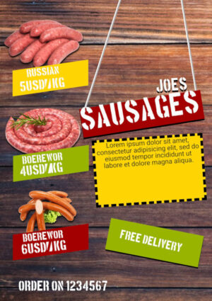 Joe's Sausages Price List Flyer