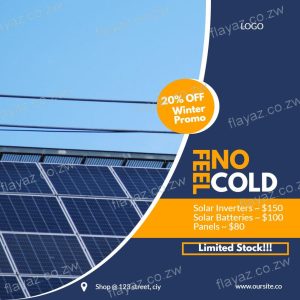 Solar Sale Winter Promo Square Flyer