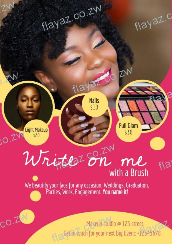 Write on me with a Brush Flyer