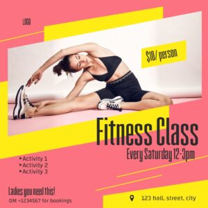 Fitness Class Yoga Square Flyer