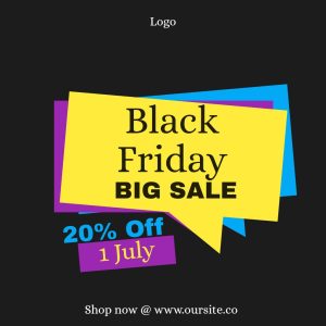 Black Friday Colorful Square