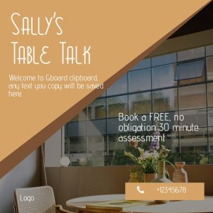 Sally's Table Talk Coaching Square
