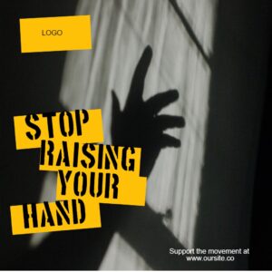 Stop Raising Hand Gender Based Violence Square