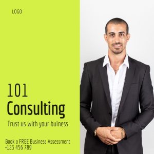 Business Consulting Minimalist Lime Square