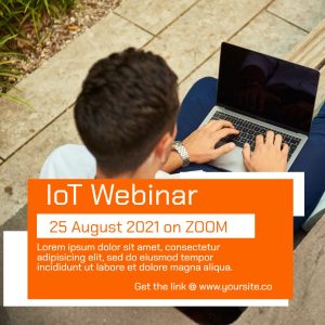 Webinar Live Event Orange White