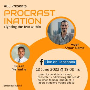 Facebook Online Live Event Orange Square
