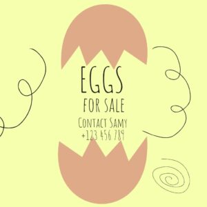 Eggs for Sale Minimalist Square Facebook post