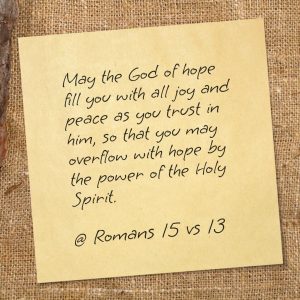 Bible Verse Joy Hope Square