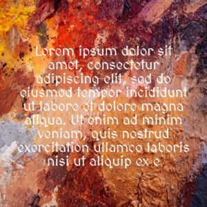 Text on Oil Paint Brush Strokes Square