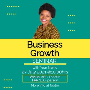 Business Growth Green Yellow Square