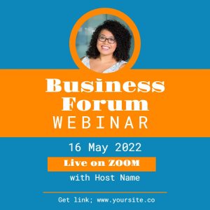 Blue Orange Event Webinar Square