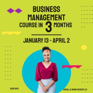 Business Management Course Blue Green Playful Square
