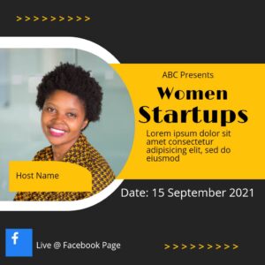 Women Startups Black Gold Square