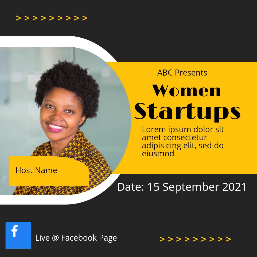 Women Startups Black Gold Square