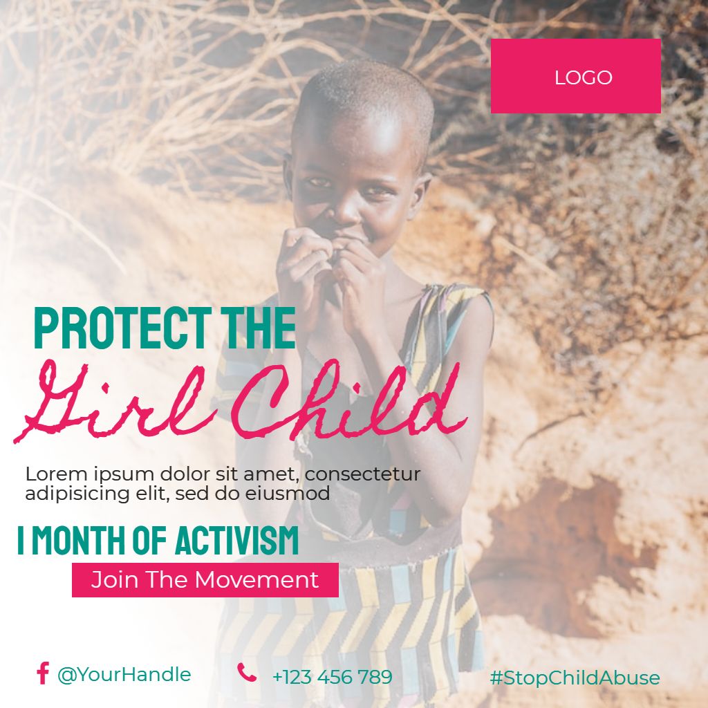 Protect the Girl Child Movement Square Facebook Post