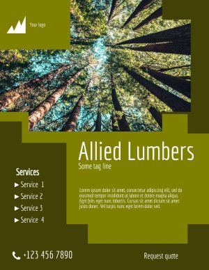 Allied Lumbers Tree Cutting Seice Olive Flyer Template
