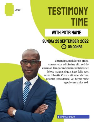 Church Flyer Light Green Circular Template