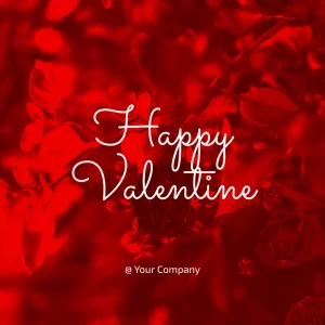 Happy Valentine Red Monochrome Social Post