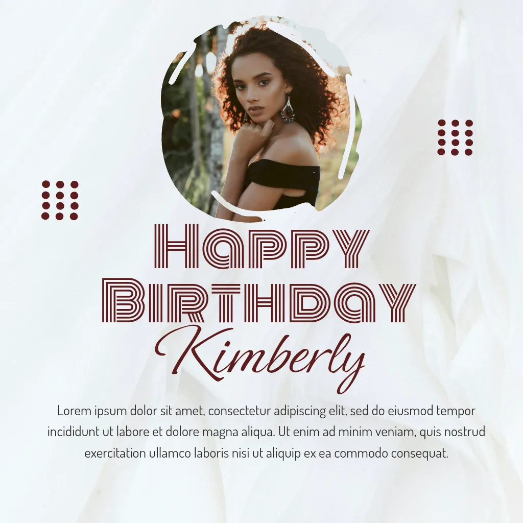 Birthday Dark Brown Cloth Texture Minimalist Square Flyer