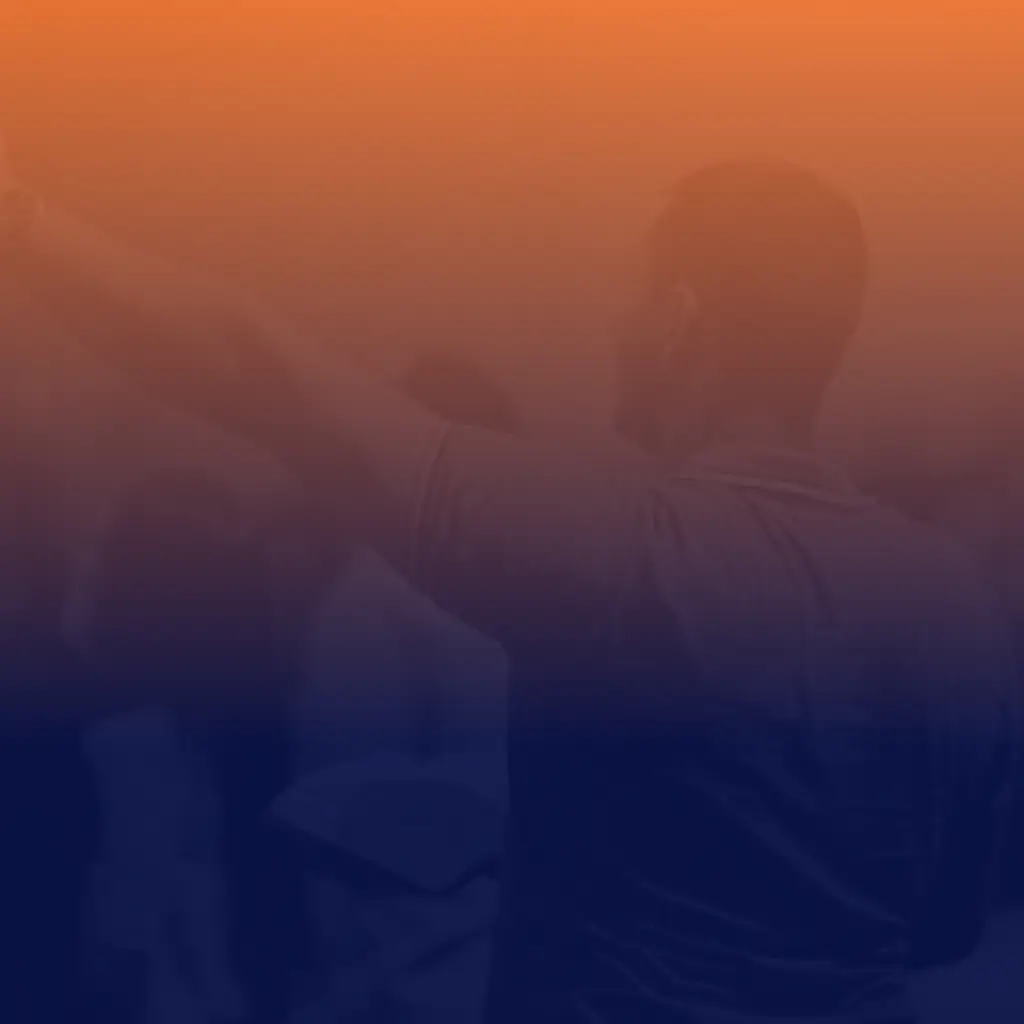 Church background dark blue orange