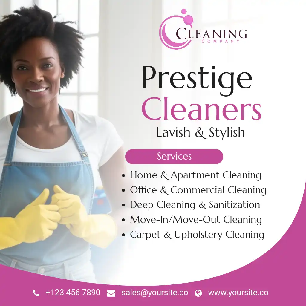 Cleaning pink luxurious gradient overlay square