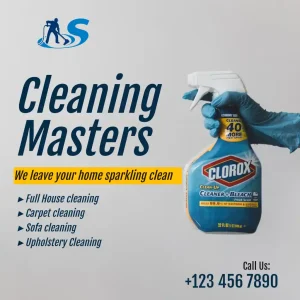 Cleaning Masters full picture bold square flyer