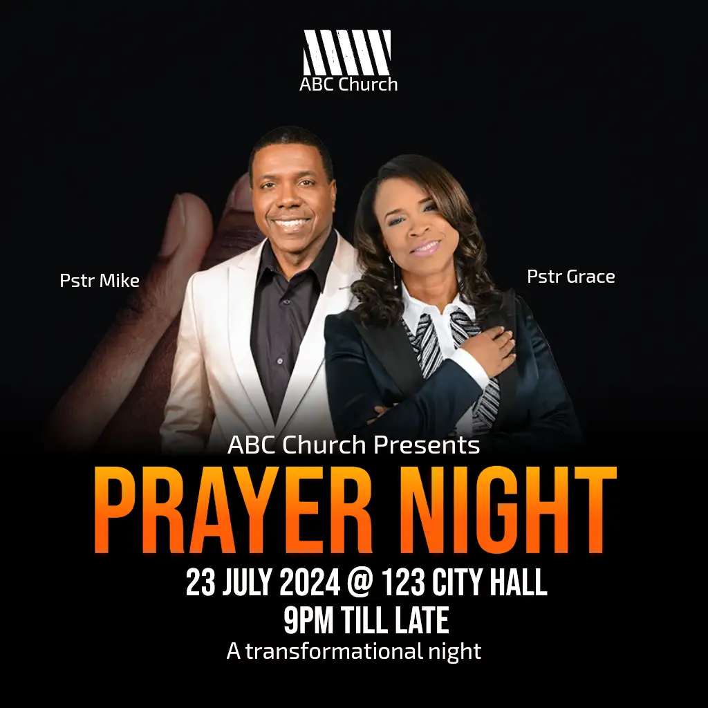 Prayer night black orange square