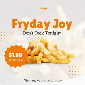 Fryday Chips Orange Flyer Square