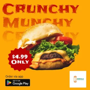 Burger Crunchy Bold Gold Playful Square