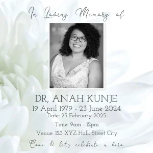 Memorial Service White Elegant Flower Square