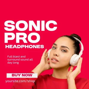 Headphone Product Sell Square